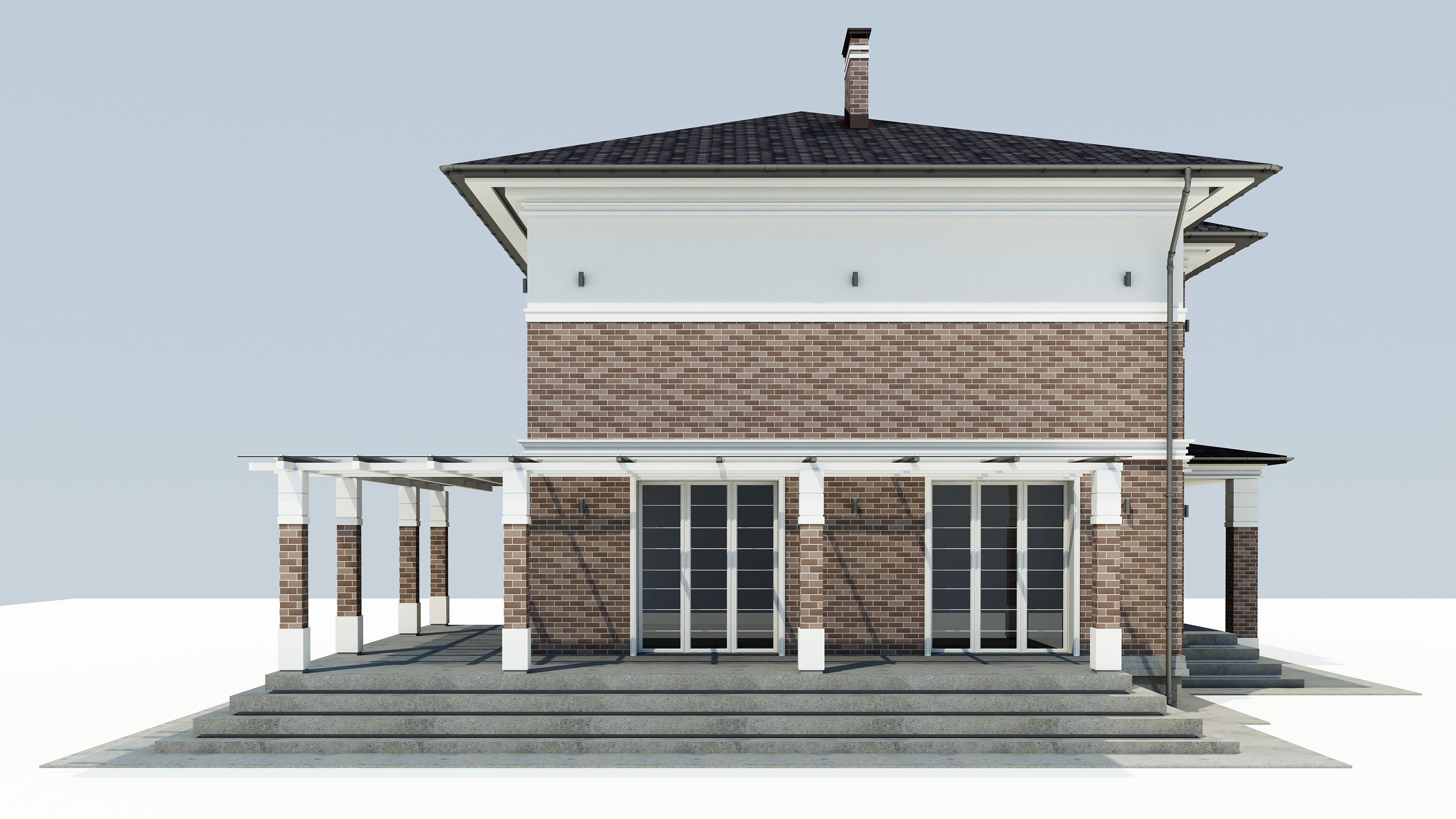 Эскизный проект Фасада индивидуального жилого дома-2