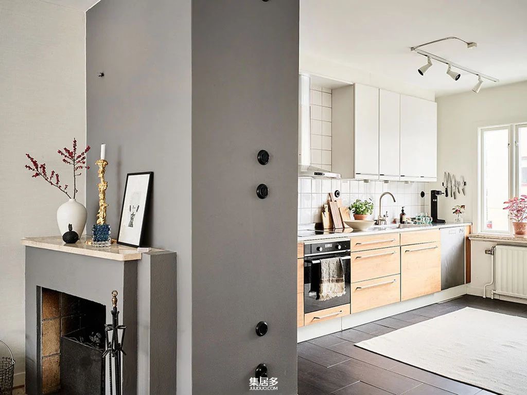 瑞典经典联排别墅内宜人的时尚冬季内饰-14