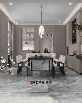 御东港美式轻奢平层设计丨滕飞