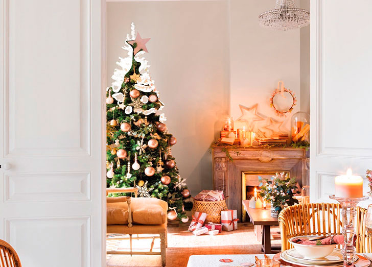 梦幻粉嫩的圣诞家居设计-1