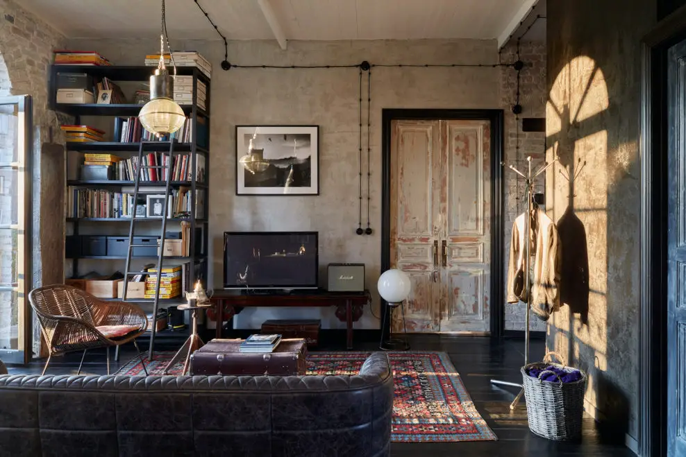 莫斯科摄影师的复古工业风公寓-3