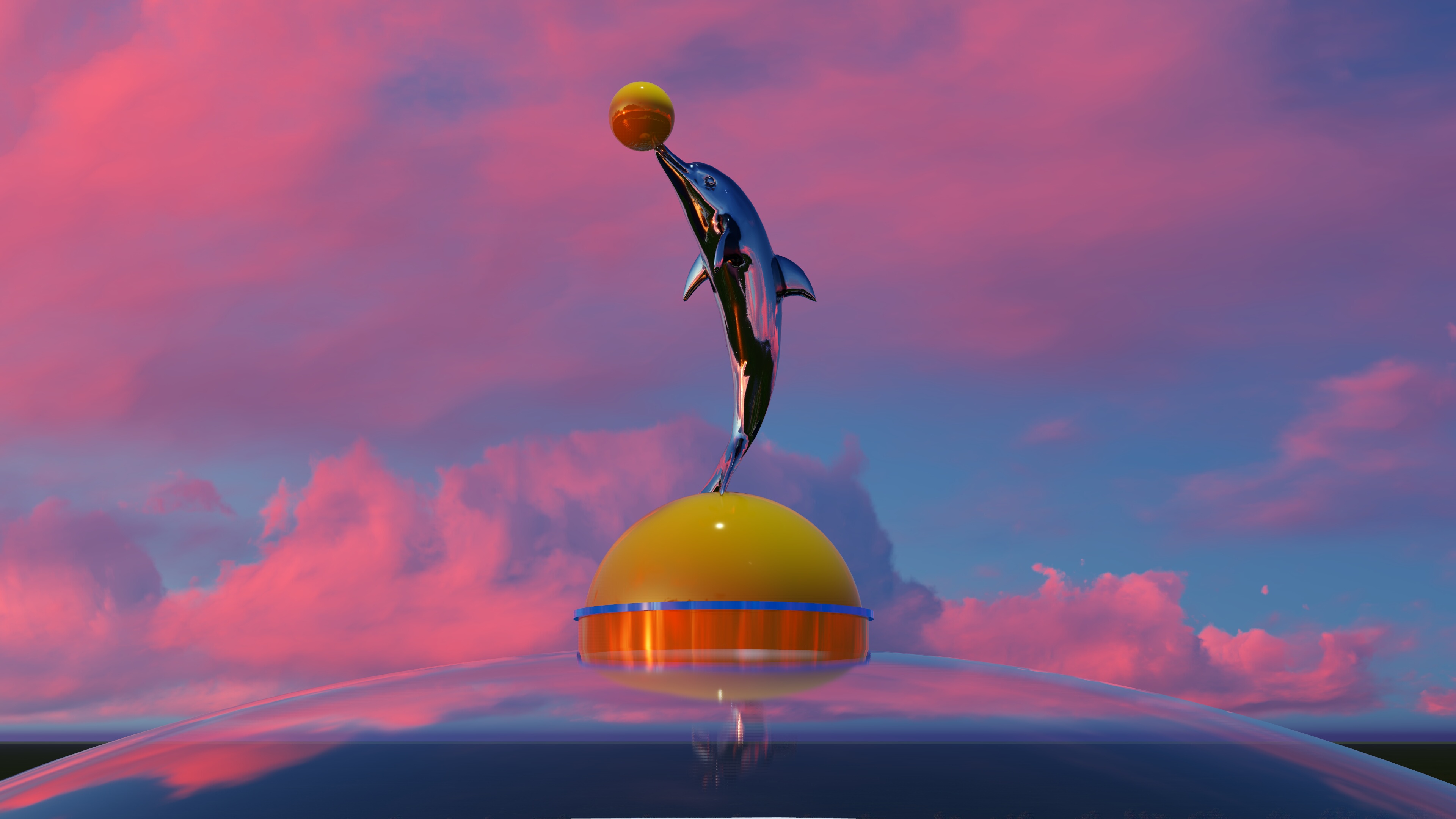 海豚游乐馆海豚雕塑设计-3