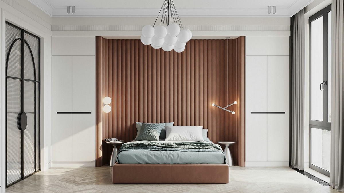 简约白与橙色结合的现代家装-6