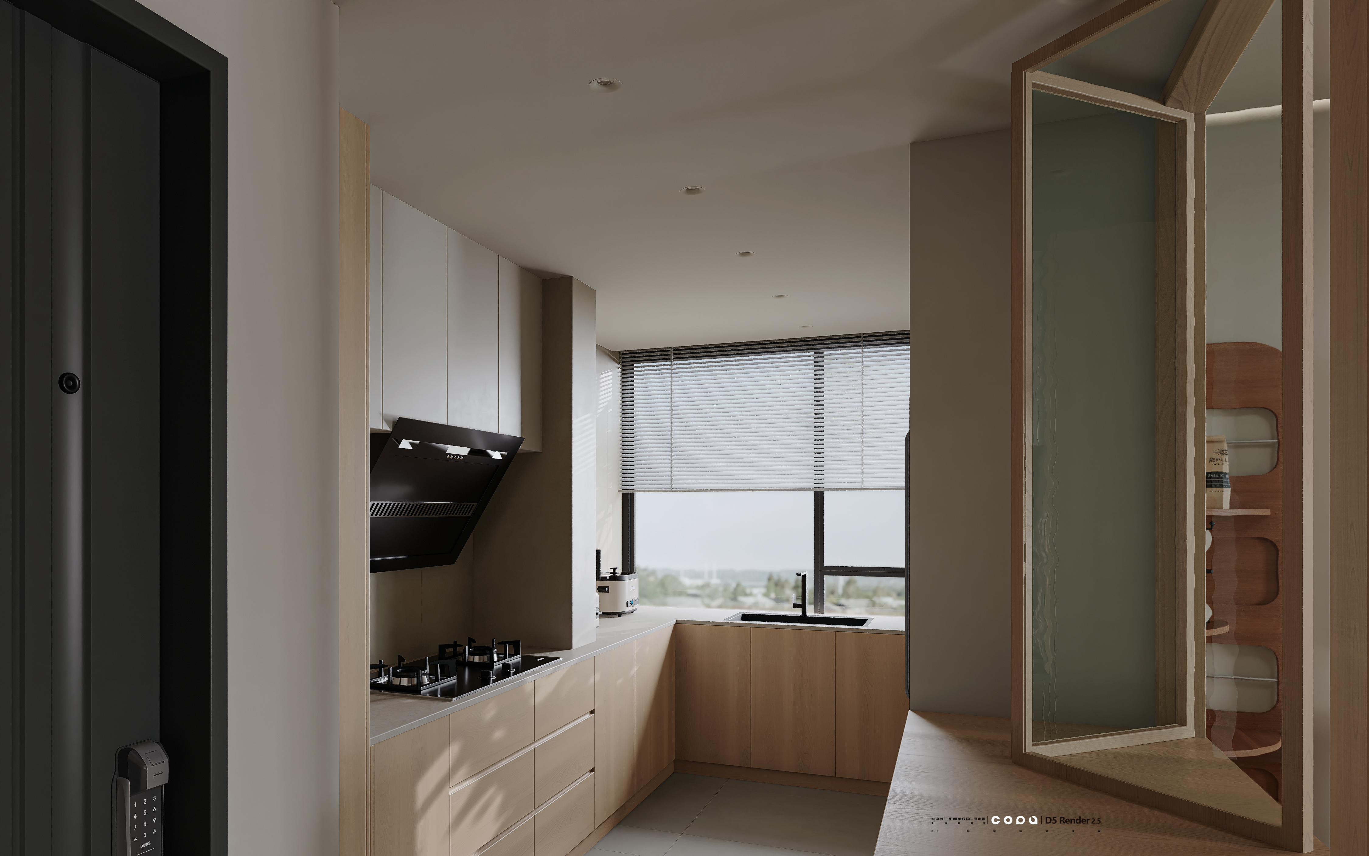 D5 渲染器原木风视觉表现丨壹木空间,靠背视觉-6