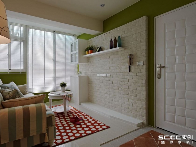 中环花苑103平三居乡村田园风格设计-2