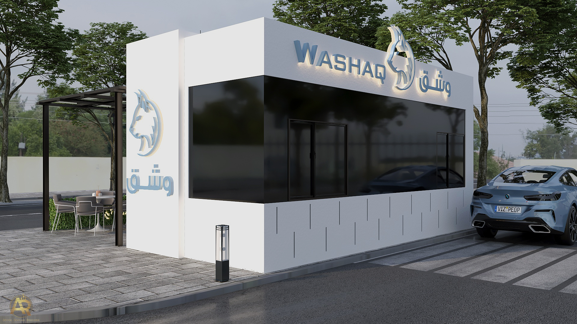 Washaq Drive Thru 咖啡店丨沙特阿拉伯丨Amira Raslan-7