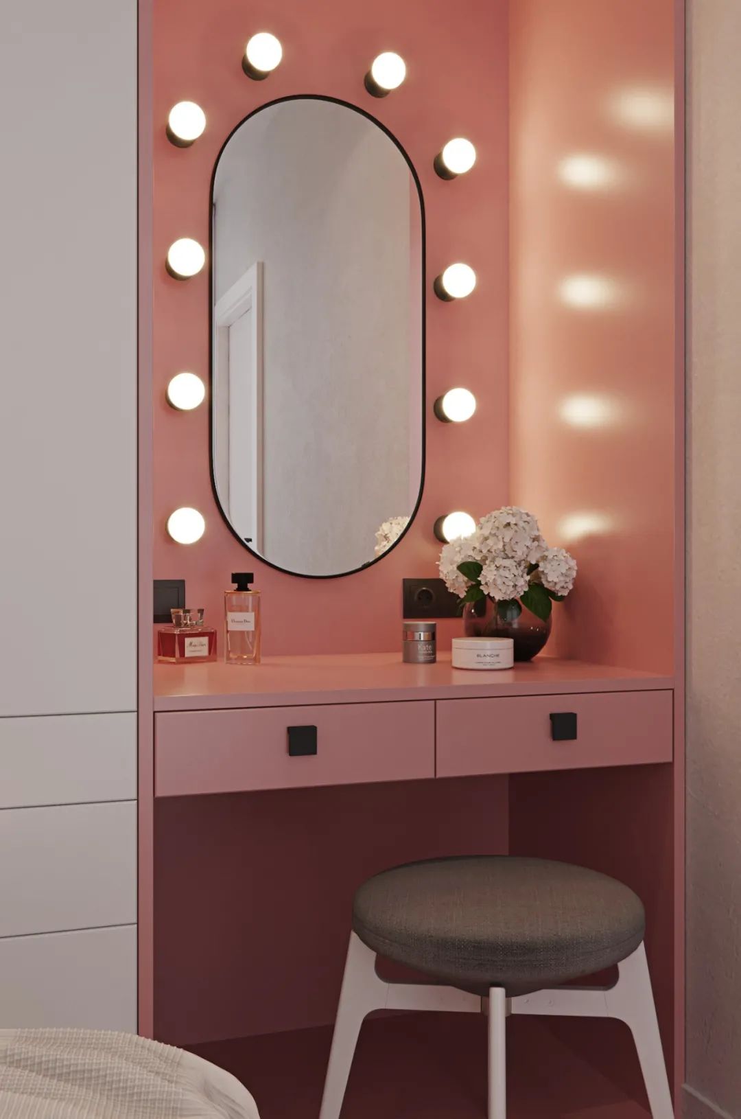 9003 studio 打造 33㎡甜美暖粉单身小宅-12