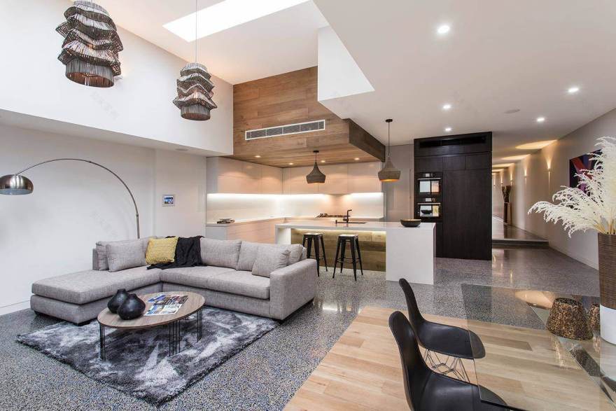 Bold square shapes on the exterior and contemporary interior design define this Black Rock residence CAANdesign Architecture and home design blog-6