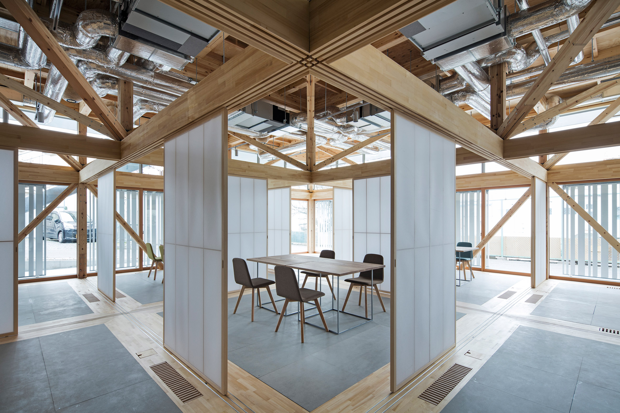 Removable walls offer endless layouts for Aki Hamada's community space-2