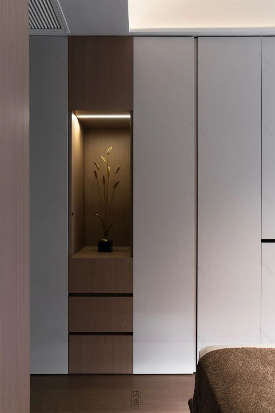 内舍软装丨128㎡奶油意式风,打破传统横厅布局,让空间更宽敞!-36