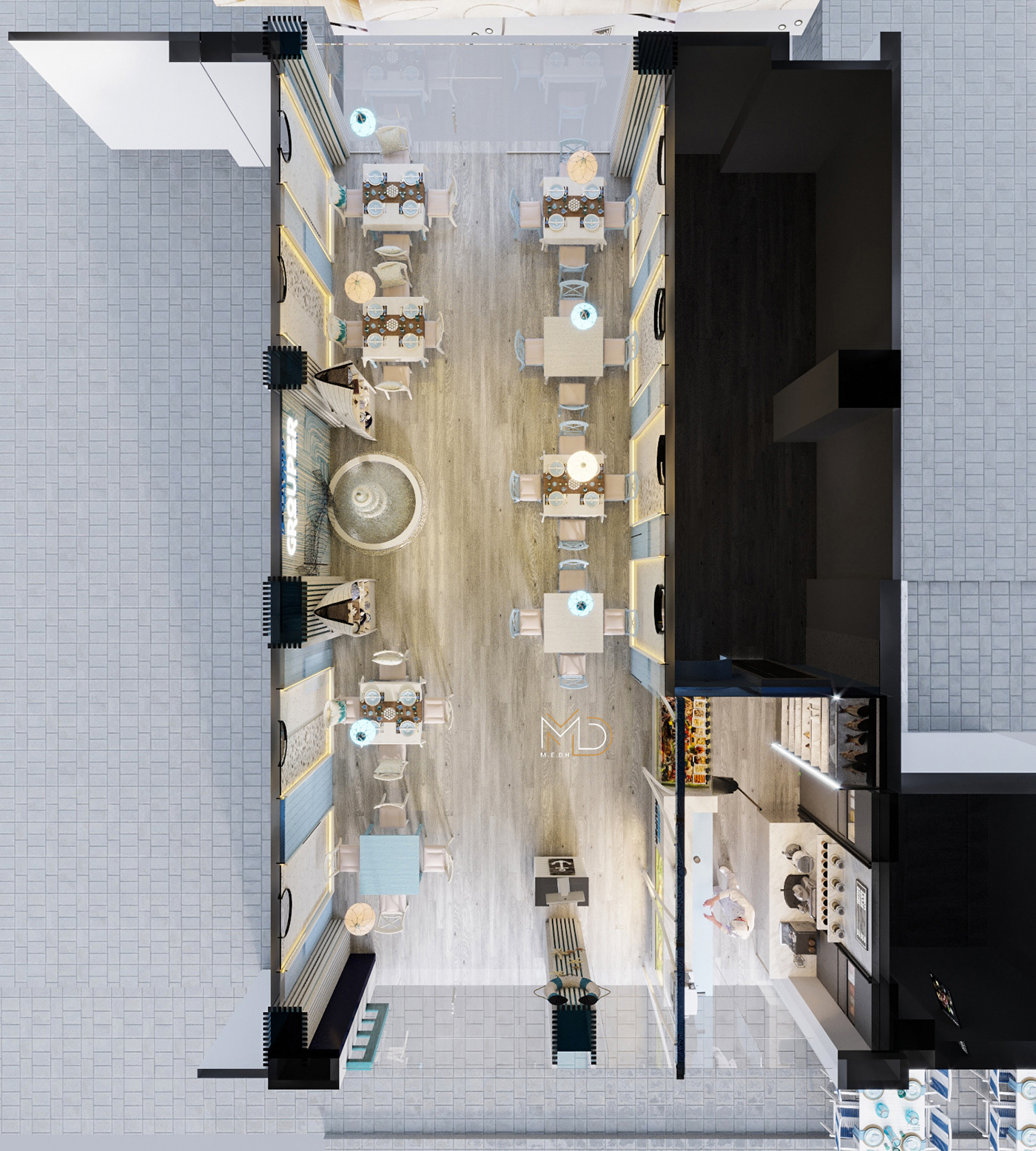 埃及 GRIOUPE 餐厅设计丨Mohamed Ebrahim Design House-15