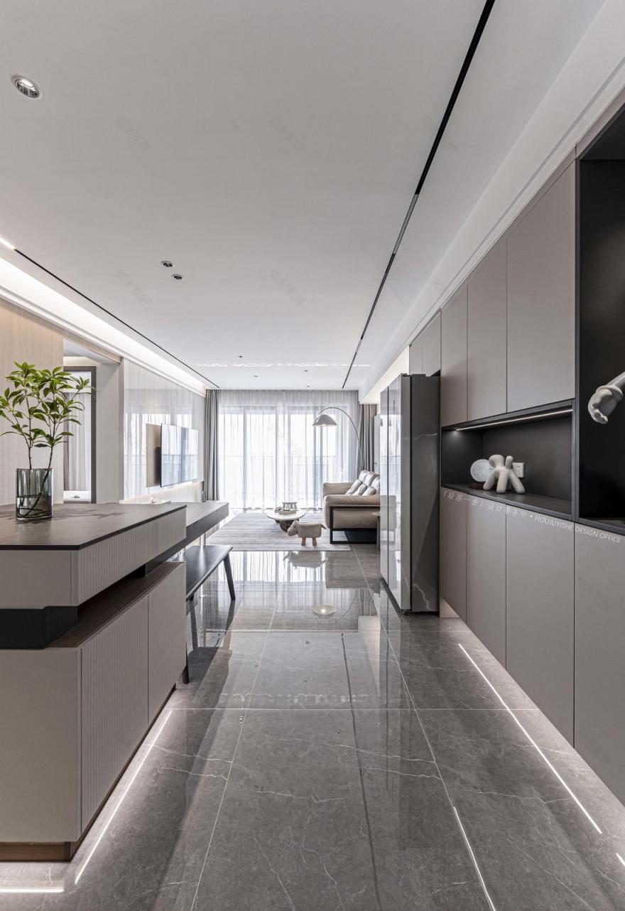 120 平现代质感极简之家-48