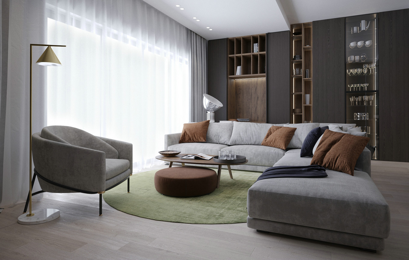 现代简约风,质感和舒适并存的生活空间!-2