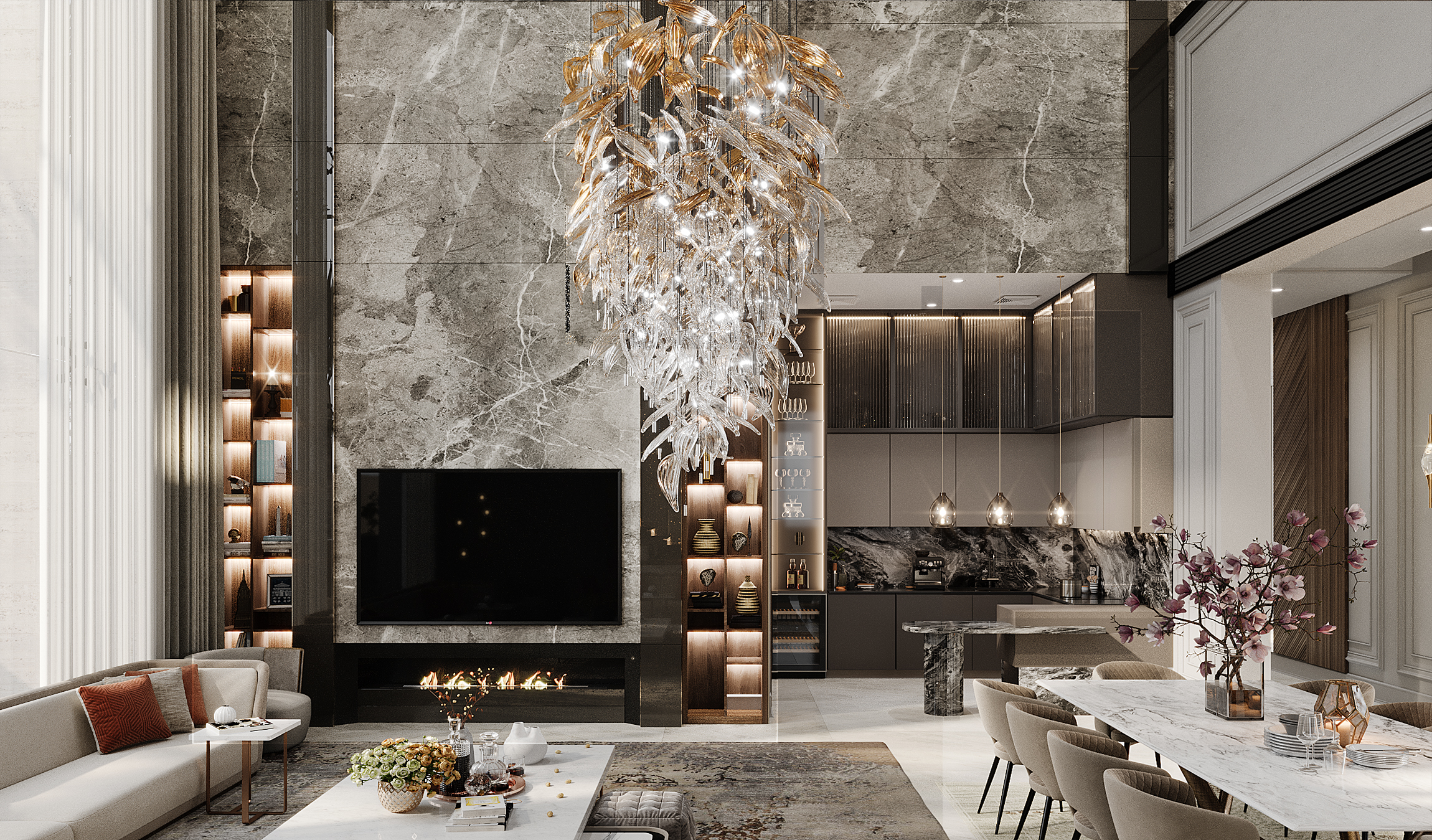 接待楼梯豪华别墅丨alkalill company-6