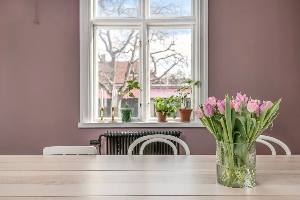 复古色彩的瑞典老屋厨房-6