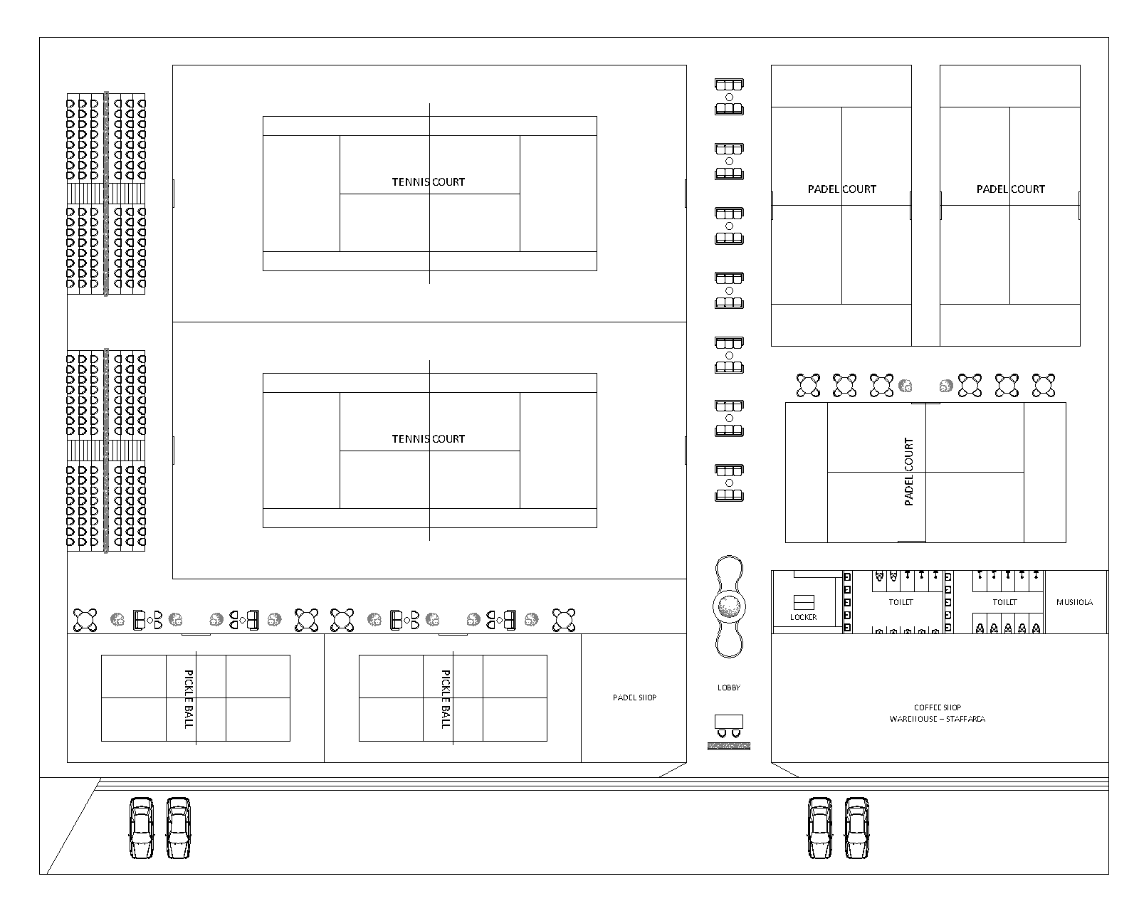 Padel, Tennis and Pickleball Court-12