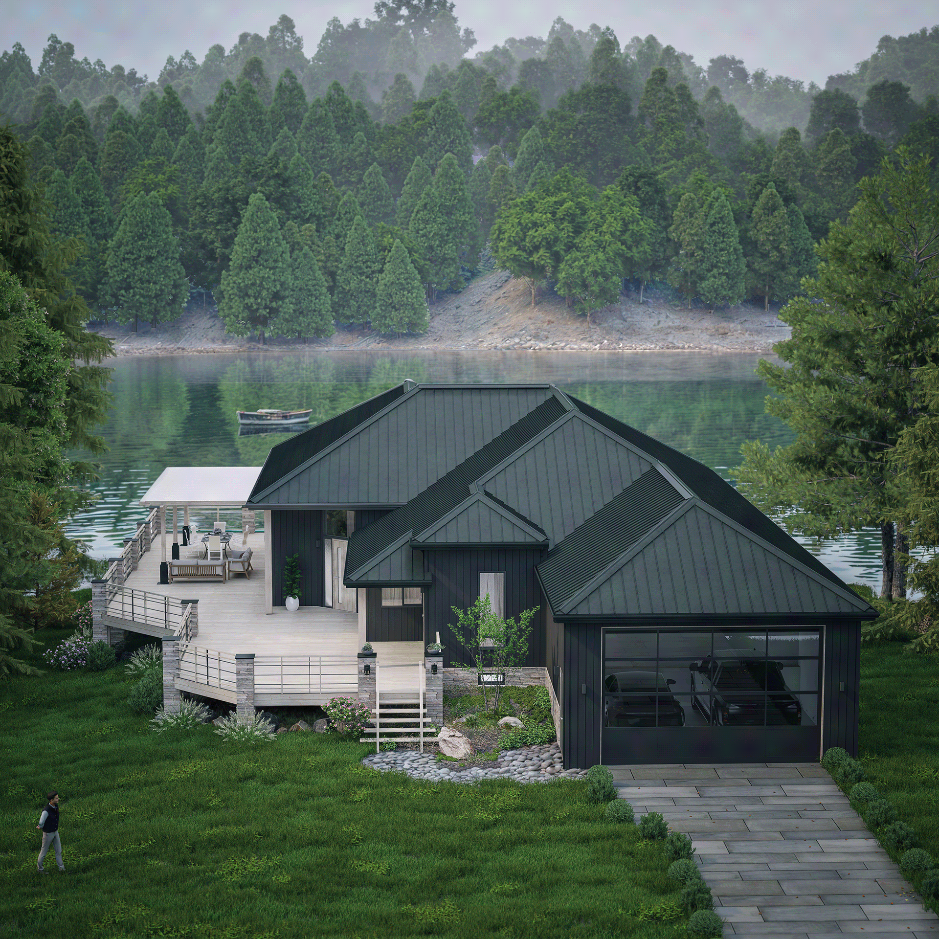 柯蒂斯湖景别墅丨美国俄亥俄丨31 Grados Arquitectura-13