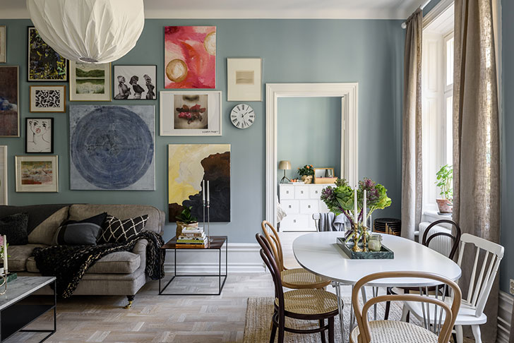 瑞典蓝色温馨小公寓（59 平米）-1