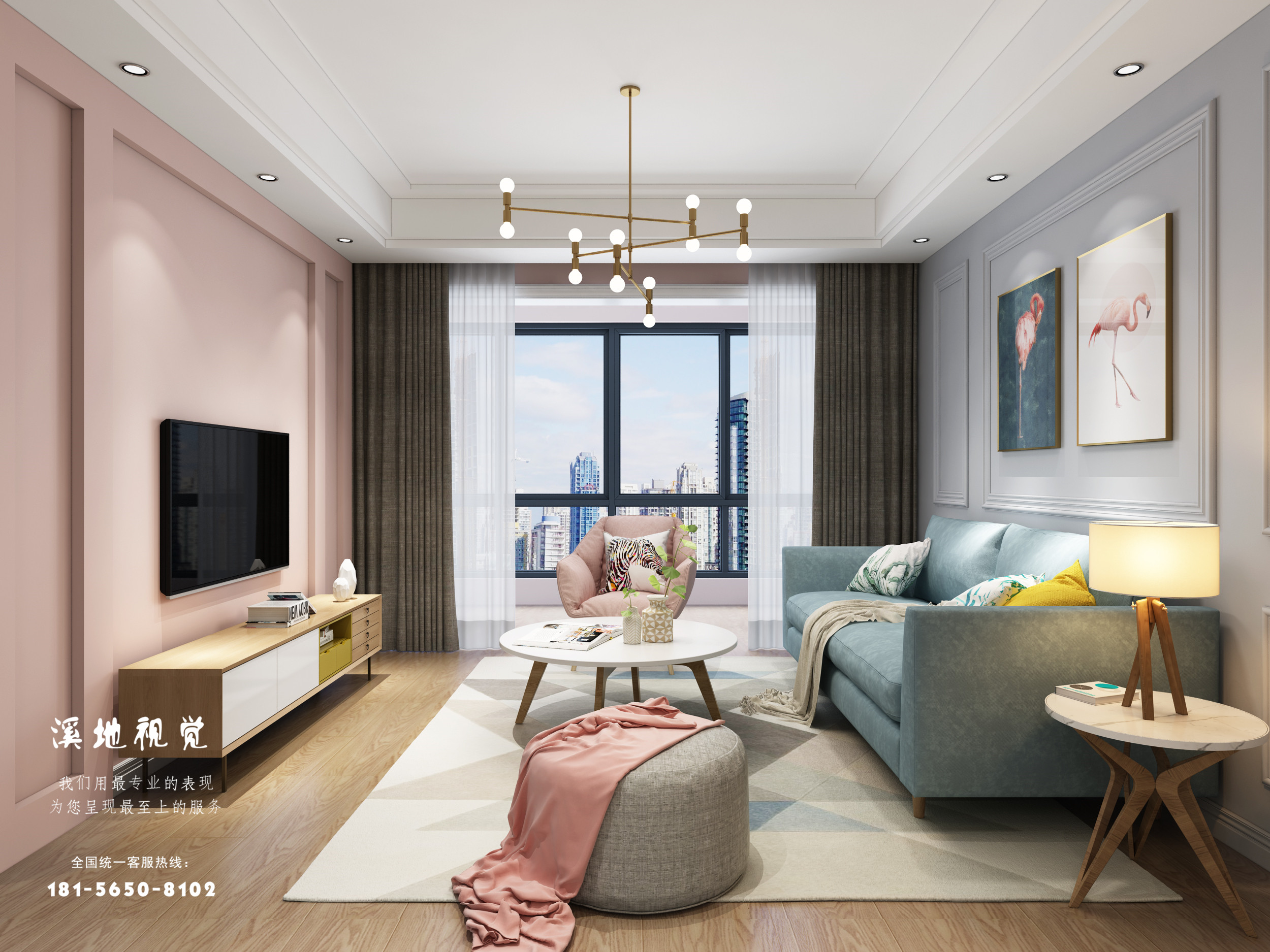 北欧风格客餐厅设计案例-6