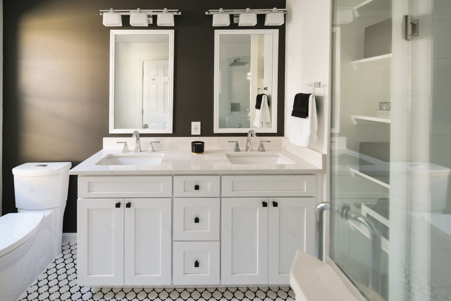 黑白简约主卫设计-11