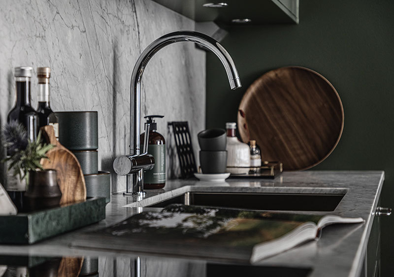 瑞典绿色厨房小公寓(54 平米)-9