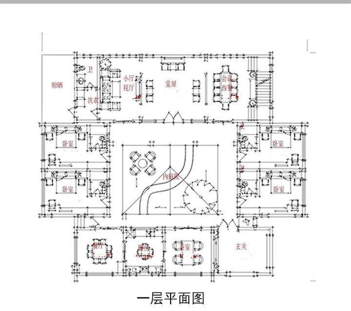 
南方四合院民居效果图设计图 建筑设计环境 -2