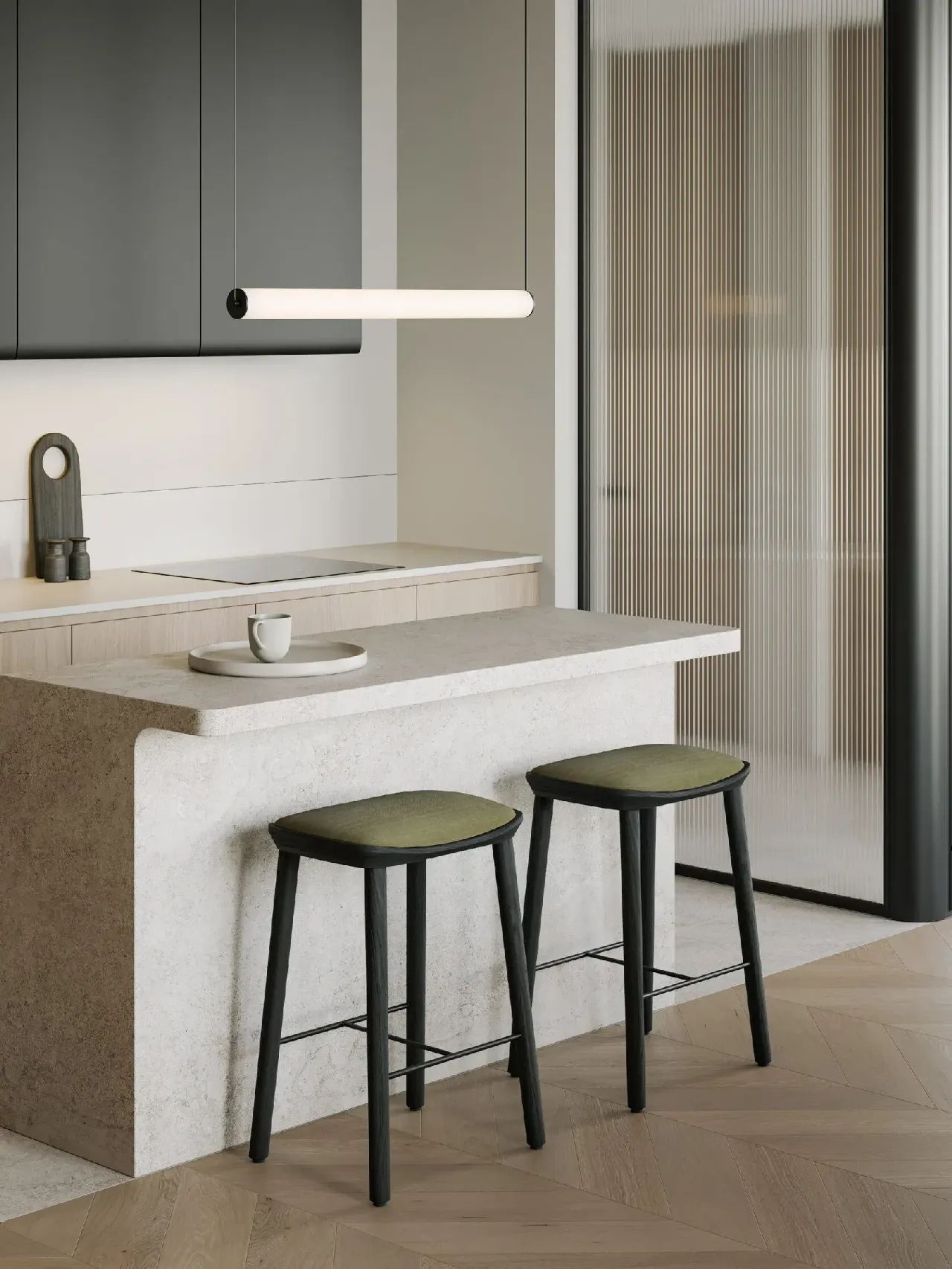 128㎡三居室室内设计-4