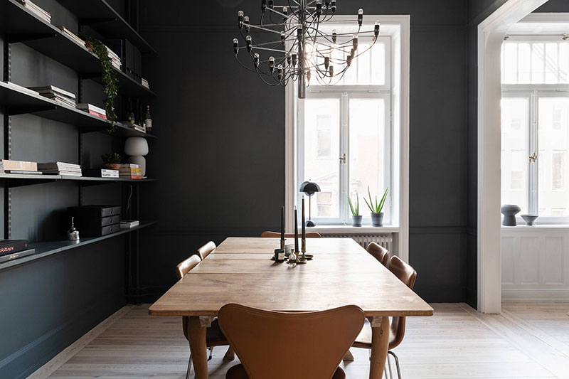 斯德哥尔摩 84 平米魅力暗色调公寓-8