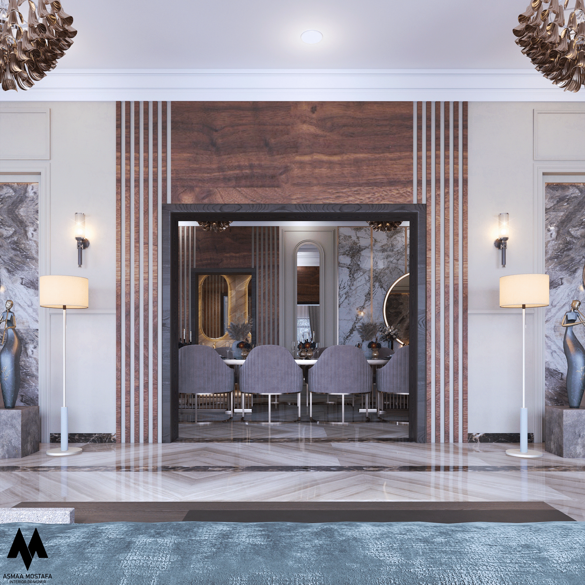 MAJLES,DININGROOM 及 WASH AREA 设计丨卡塔尔多哈-10