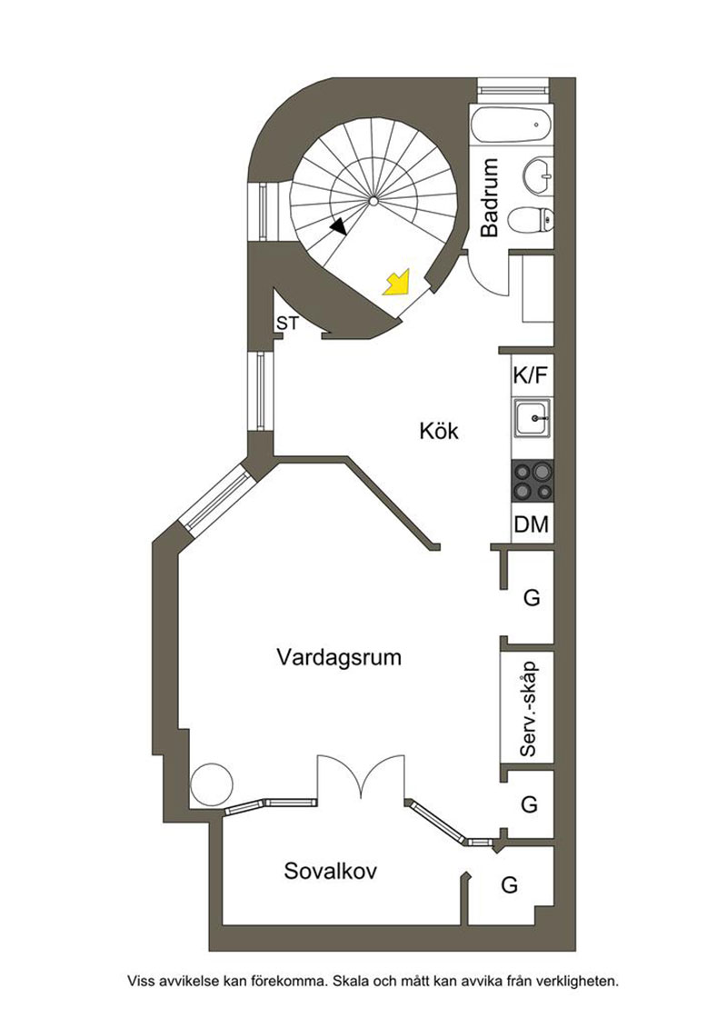 瑞典 44 平米独特小公寓 | 蓝墙与复古隔断的惊艳之作-34