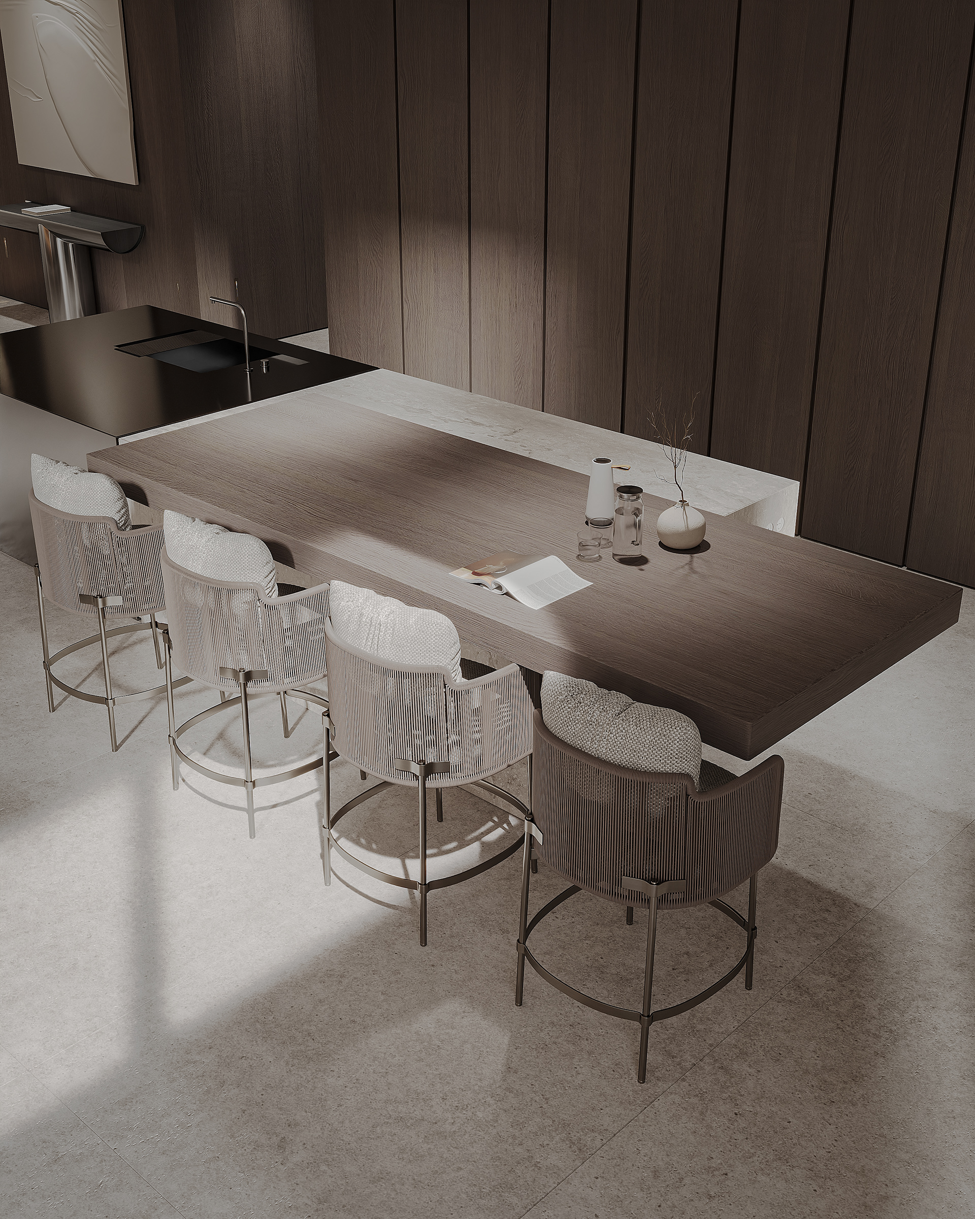 现代暗黑风厨房丨塞浦路斯-5