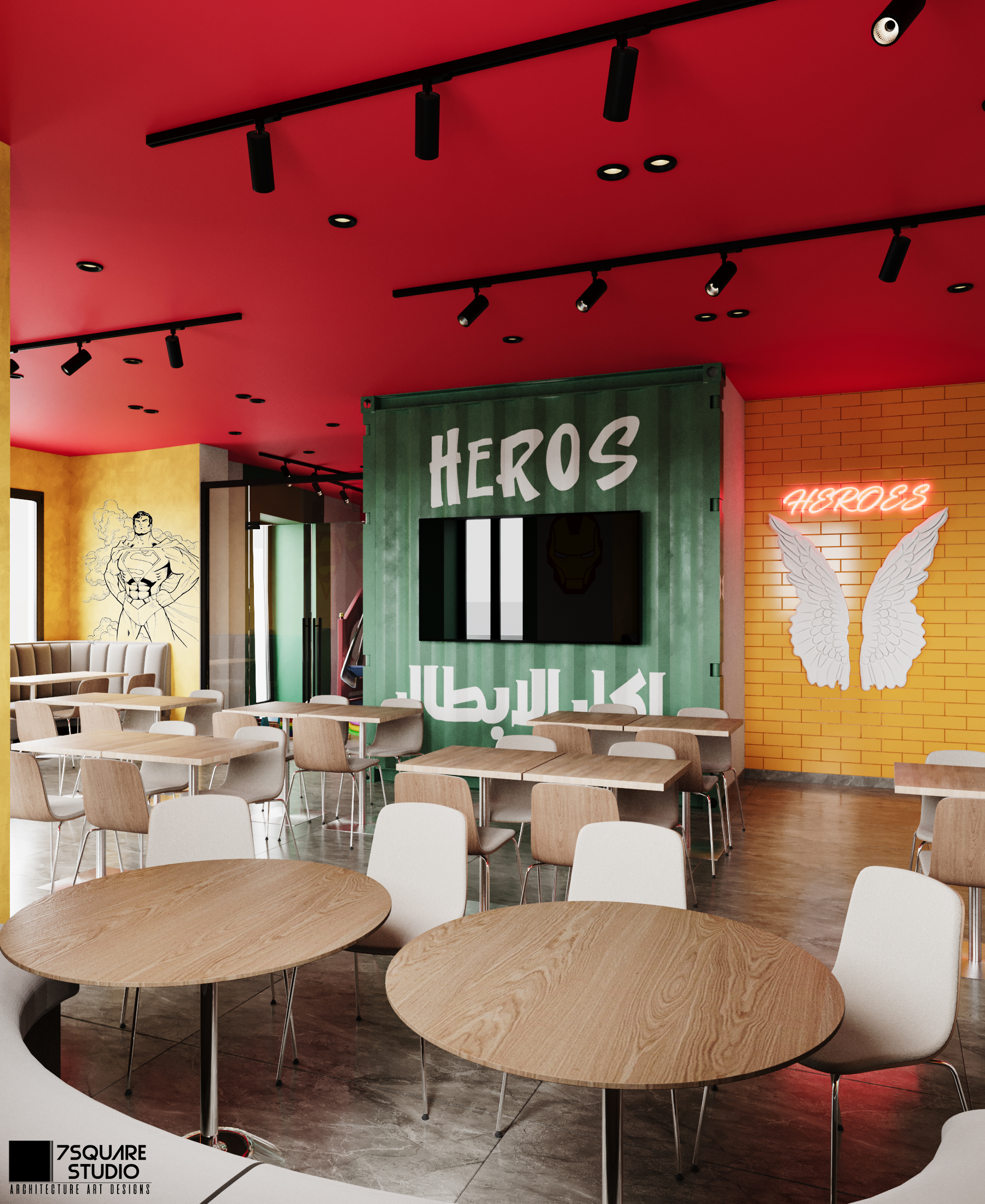 HEROS RESTAURANT 室内设计丨埃及开罗丨7 SQUARE STUDIO-15