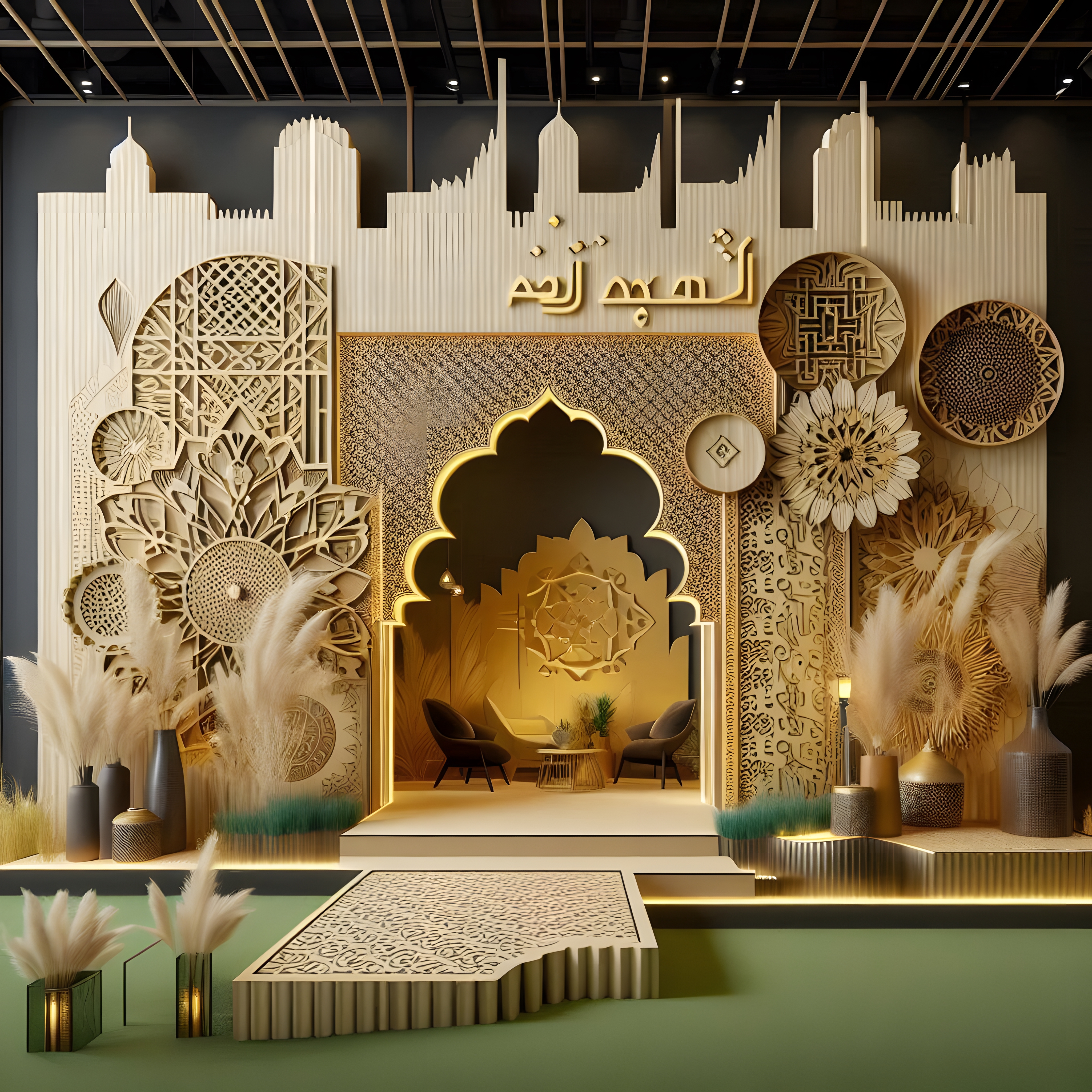 The door arch design with Arab cultural characteristics-9