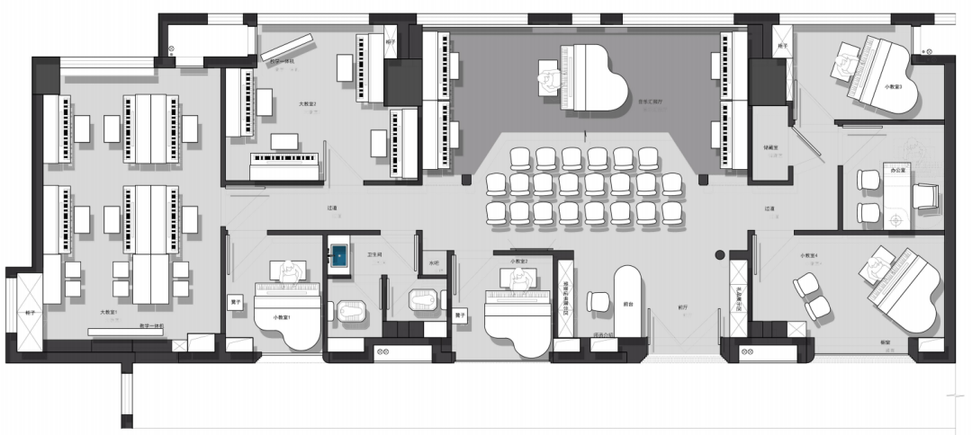 长沙圣雅乐琴行展厅丨中国长沙丨周笙笙建筑装饰设计-1
