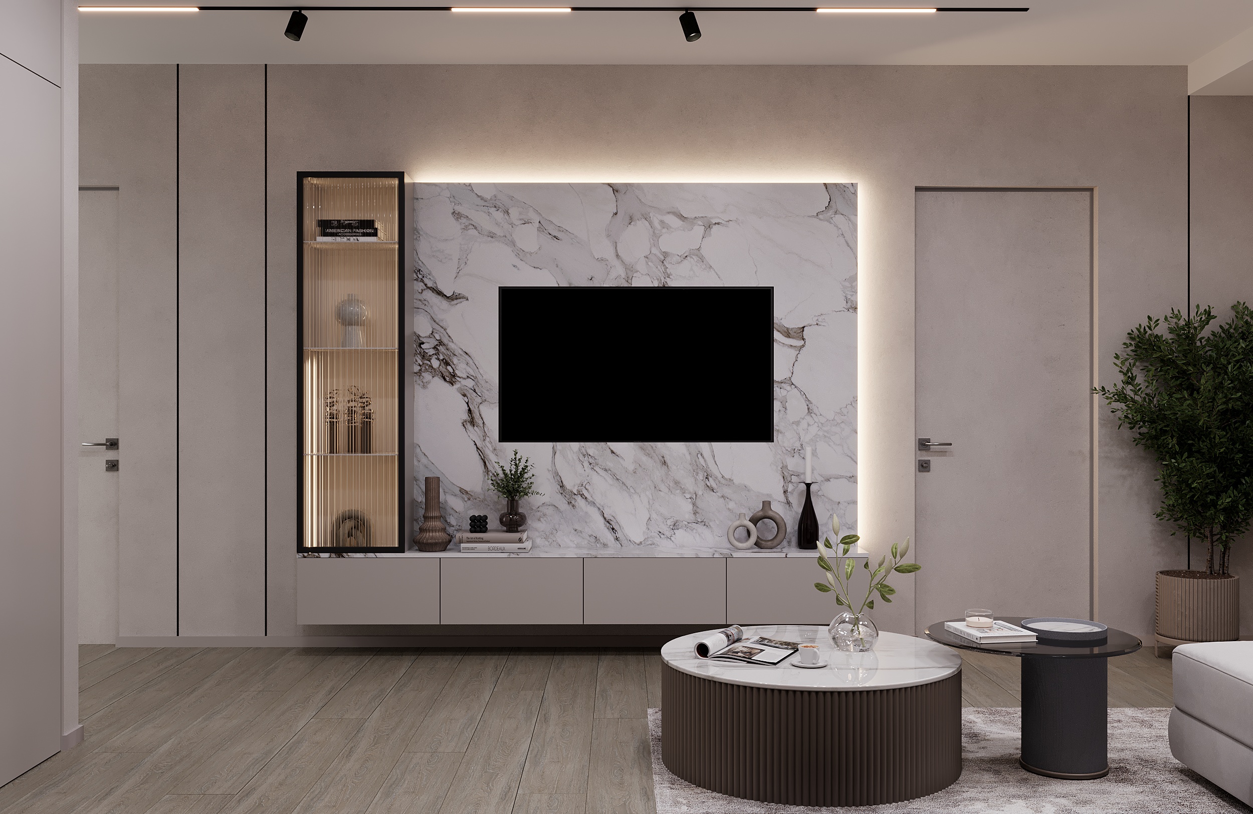 Contemporary 3-Room Apartment | Interior Visualization-3