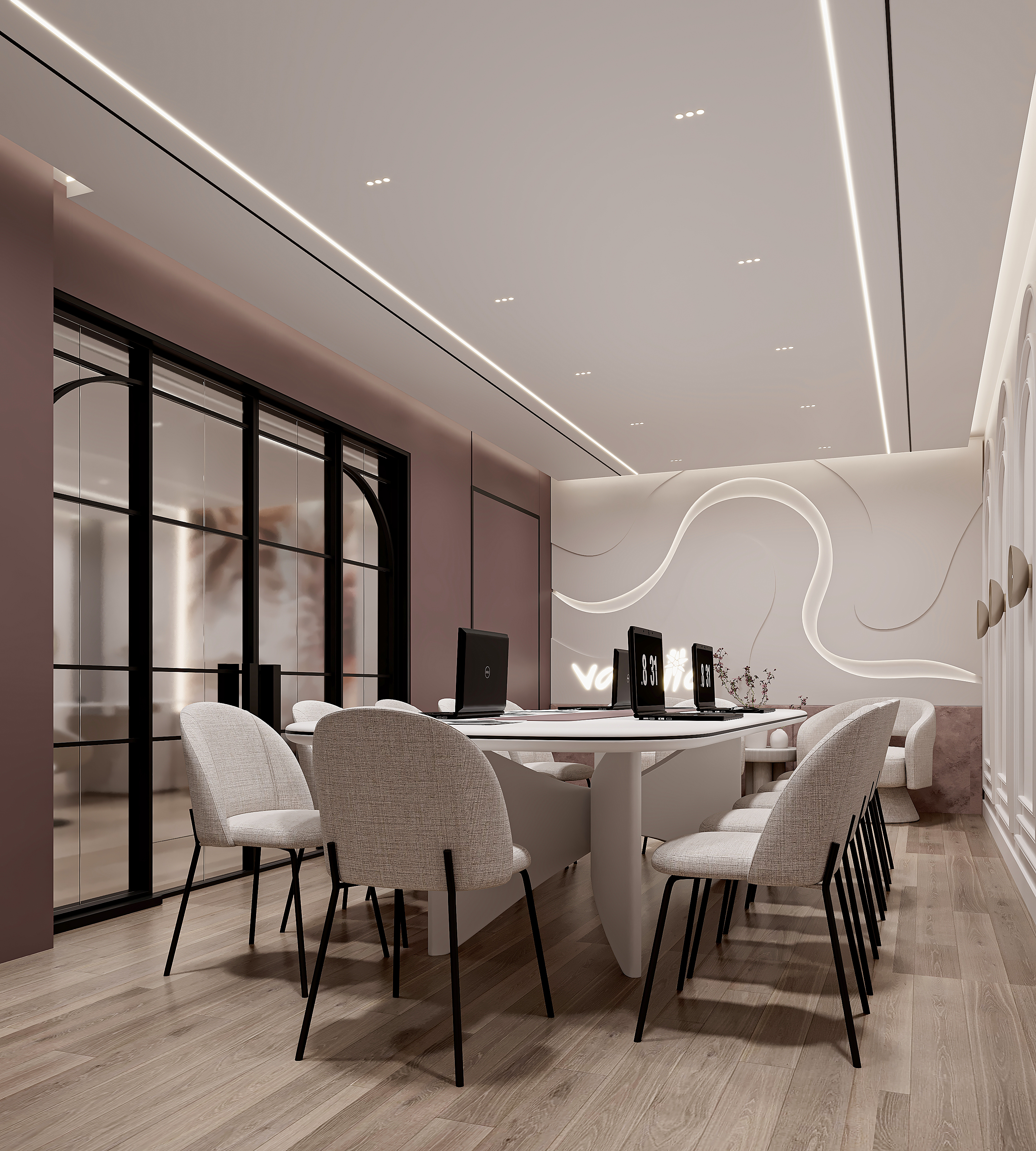 原味办公（注：vanilla常见义为香草味的，用于商业或技术领域常表示基础的、普通的、原味的 ，这里Vanilla Office可能指基础版办公、普通办公等意思，结合具体语境可能会有更准确的译法） 丨Norhan Osama Designs-6