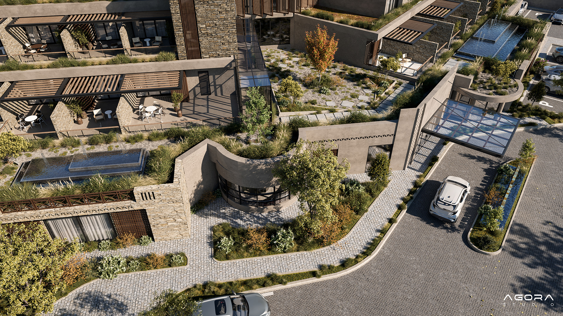 新阿卜哈度假村，新阿卜哈汽车旅馆丨沙特阿拉伯丨AGORA STUDIO-11