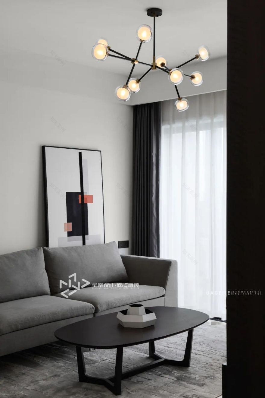 85㎡现代黑白灰,单身小哥哥的简洁时尚之家-39