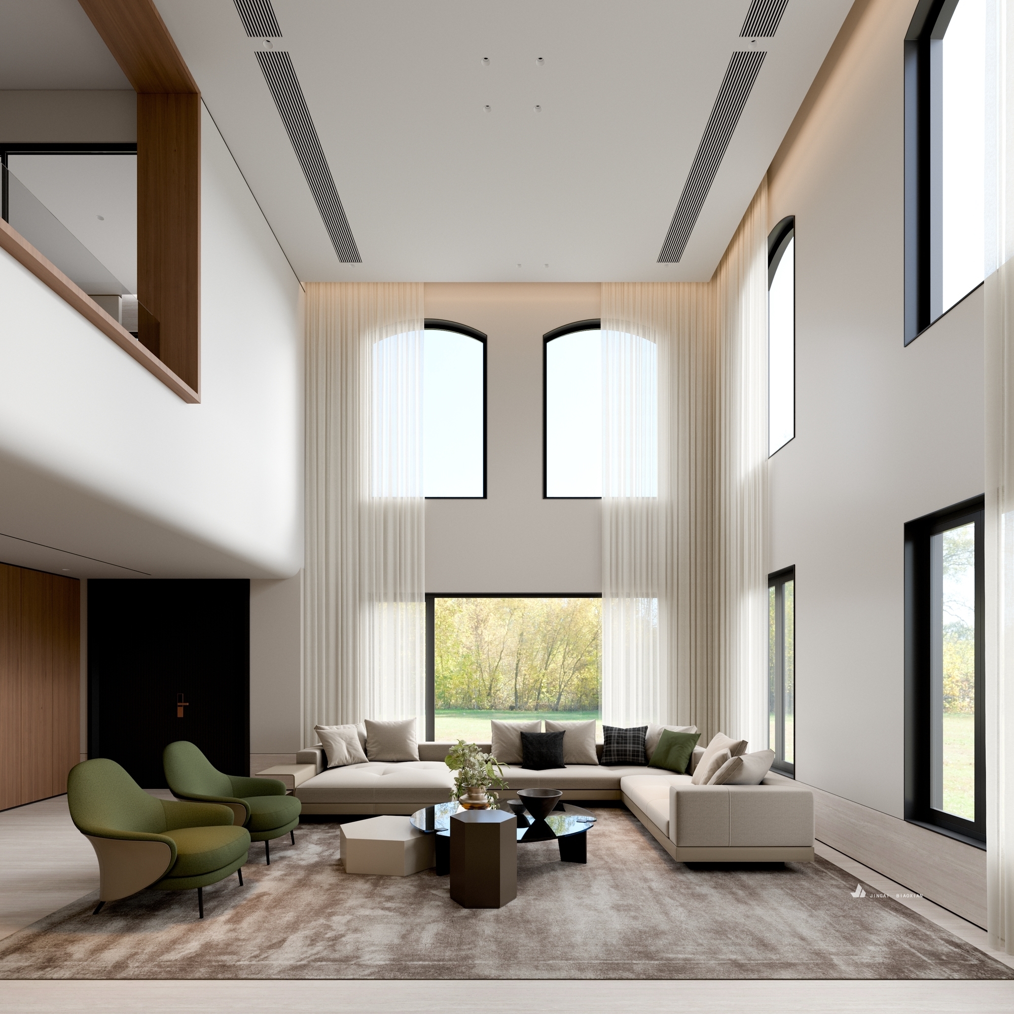 现代意式挑空别墅-2