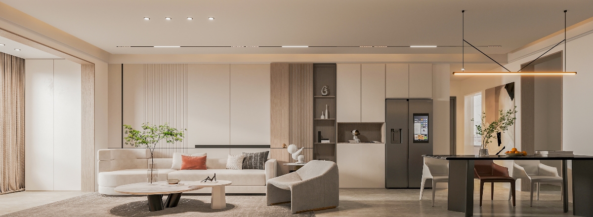 奶油风-客餐厅卧室-0