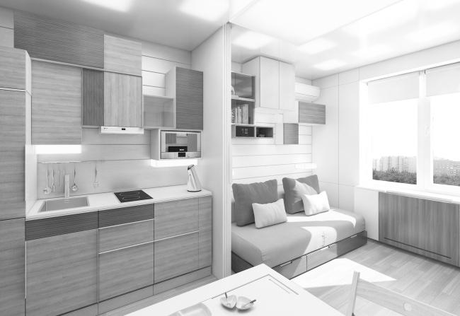 小面积公寓设计概念项目丨俄罗斯莫斯科丨Arch group-72