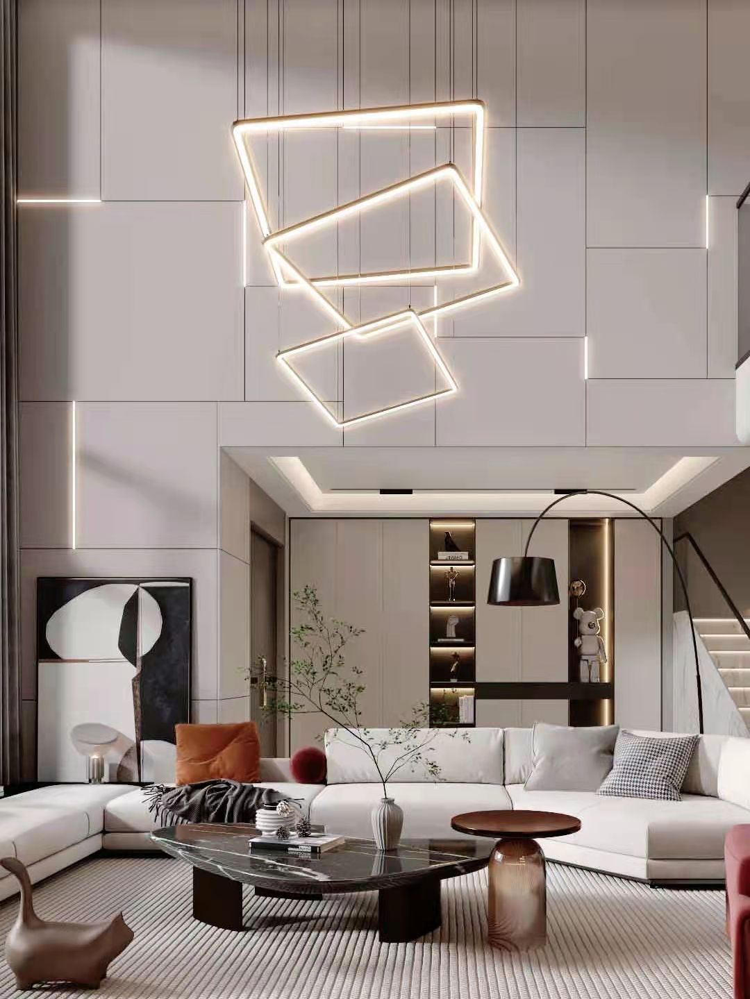 350㎡现代轻奢别墅设计-8