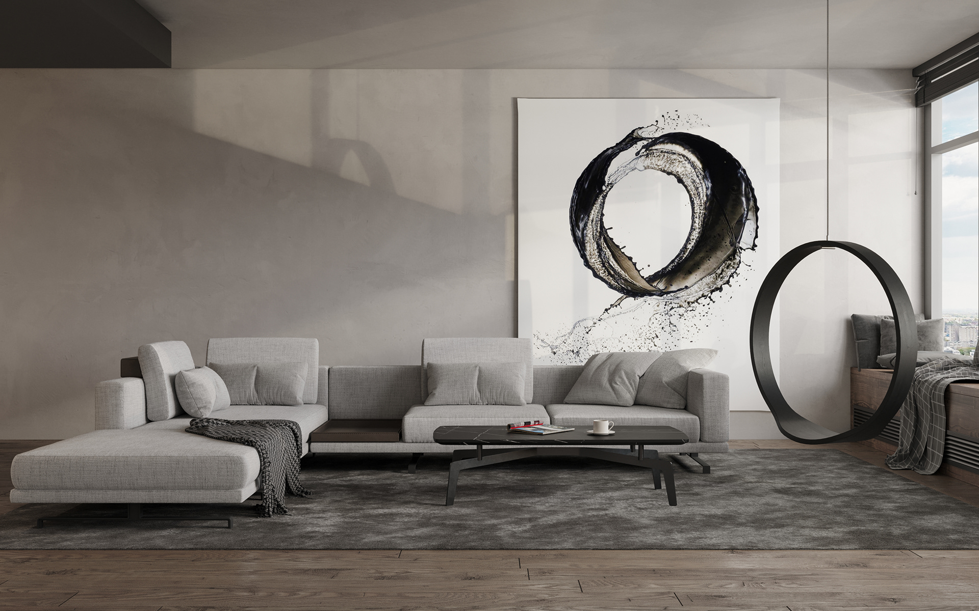 125平，现代简约空间设计                     -0