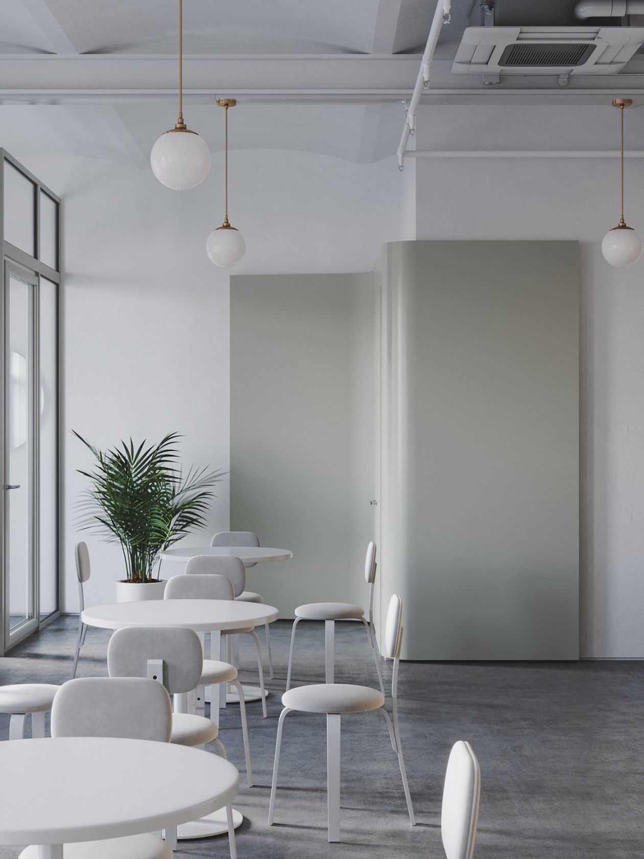 85㎡咖啡店设计 既清新又柔和-1