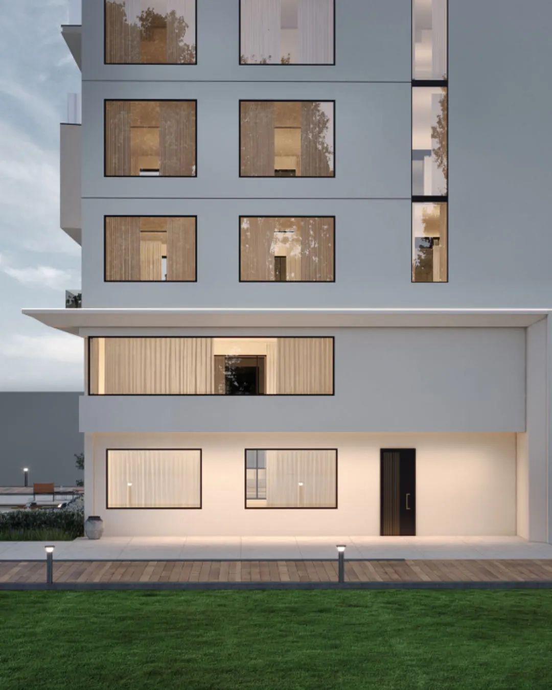 极简双拼别墅外立面设计-13