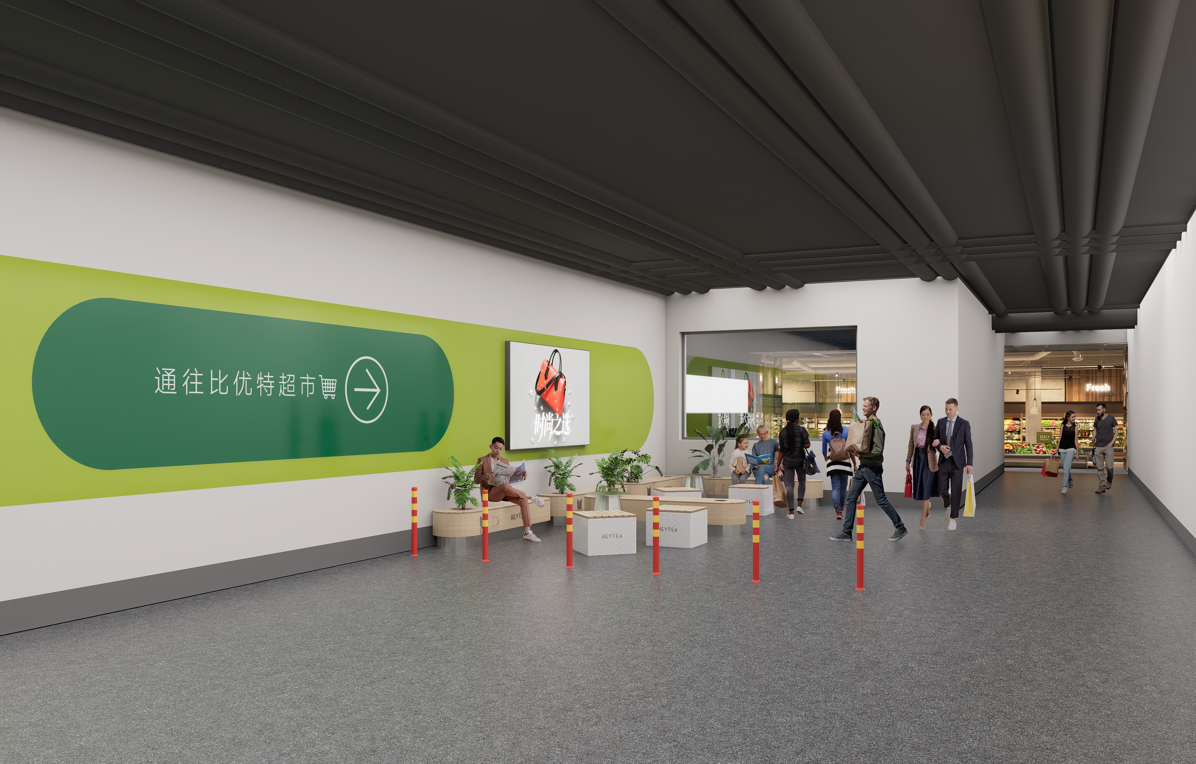 乐松广场地下停车场改造设计丨中国哈尔滨丨哈尔滨汇象创意设计有限公司-35