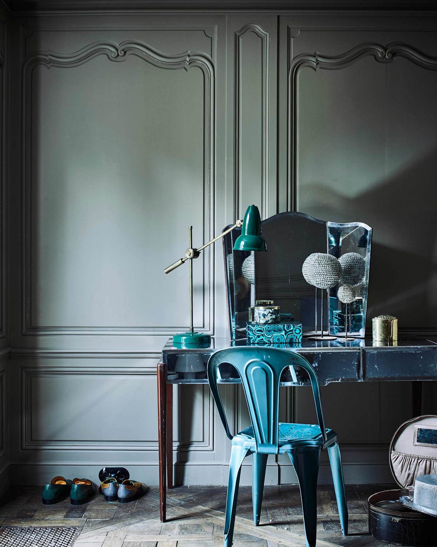 新古典蓝调圣诞宅，复古装饰主义风格-9