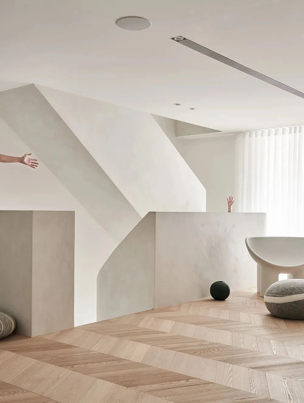 270㎡奶白色豪宅,静谧亲子之家丨北鸥设计-5