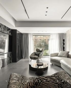200㎡现代简约复式住宅丨丁丽