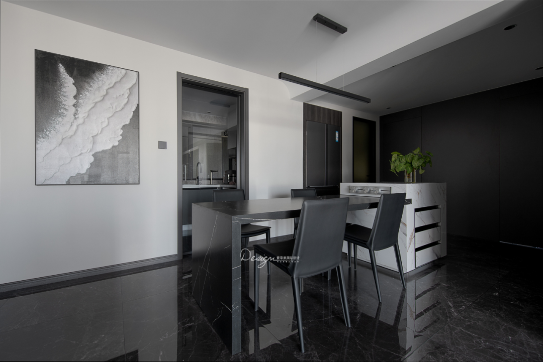 黑白碰撞,拿捏酷飒神秘的格调生活丨紫苹果国际设计-55